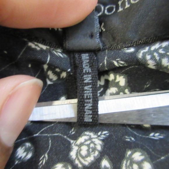 Rag & Bone Avery Button Down Short Sleeve Shirt Mens L Black Floral 212 - Picture 6 of 10